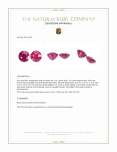 2.49 Ct.Tw.Total Carat Weight Purplish Red Ruby Pair from Mozambique Appraisal