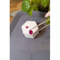 2.49 Ct.Tw.Total Carat Weight Purplish Red Ruby Pair from Mozambique Life Style