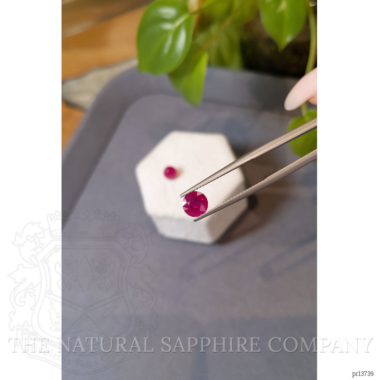 2.49 Ct.Tw. Purplish Red Ruby Pair from Mozambique