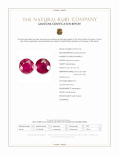2.95 Ct.Tw.Total Carat Weight Pinkish Red Ruby Pair from Mozambique Scan Report