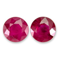 2.95&nbsp;Ct.Tw.Total Carat Weight Pinkish Red Ruby Pair from Mozambique Video