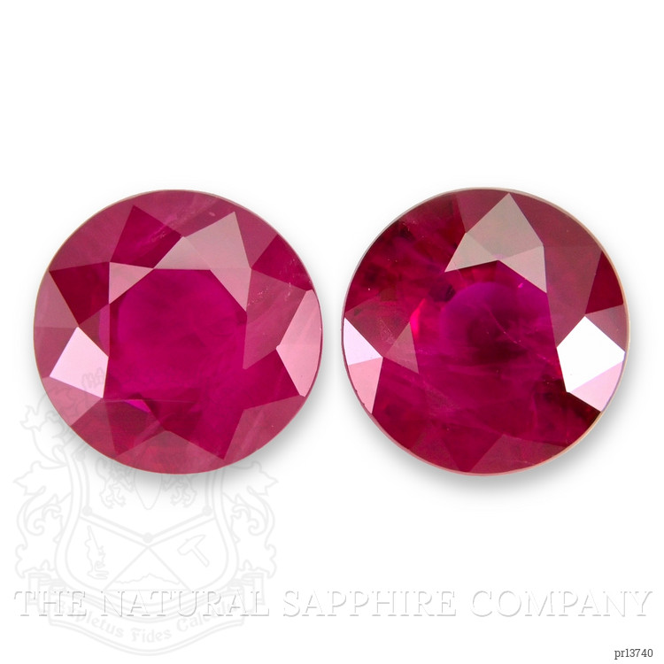 2.95 Ct.Tw. Pinkish Red Ruby Pair from Mozambique