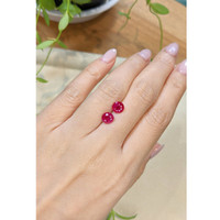 2.95&nbsp;Ct.Tw.Total Carat Weight Pinkish Red Ruby Pair from Mozambique Life Style