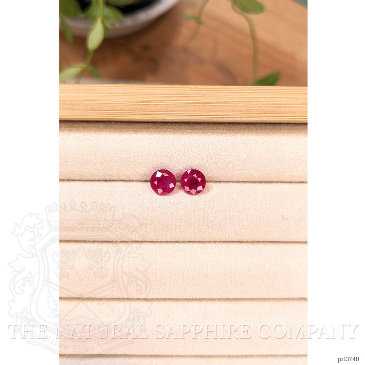 2.95 Ct.Tw. Pinkish Red Ruby Pair from Mozambique