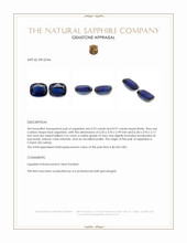1.90 Ct.Tw.Total Carat Weight Blue Sapphire Pair from Ceylon (Sri Lanka) Appraisal