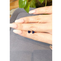 1.88&nbsp;Ct.Tw.Total Carat Weight Blue Sapphire Pair from Ceylon (Sri Lanka) Life Style