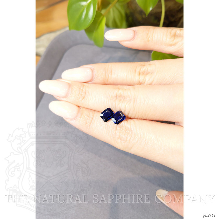 2.99 Ct.Tw. Blue Sapphire Pair from Ceylon (Sri Lanka)