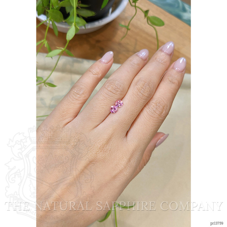 1.00 Ct.Tw. Pink Sapphire Pair from Ceylon (Sri Lanka)