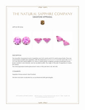1.30 Ct.Tw.Total Carat Weight Purplish Pink Sapphire Pair from Ceylon (Sri Lanka) Appraisal