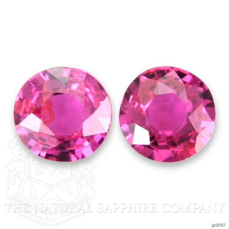 0.49 Ct.Tw. Pinkish Red Ruby Pair from Mozambique