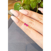 0.49 Ct.Tw.Total Carat Weight Pinkish Red Ruby Pair from Mozambique Life Style