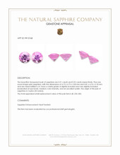 1.03 Ct.Tw.Total Carat Weight Pink Sapphire Pair from Ceylon (Sri Lanka) Appraisal