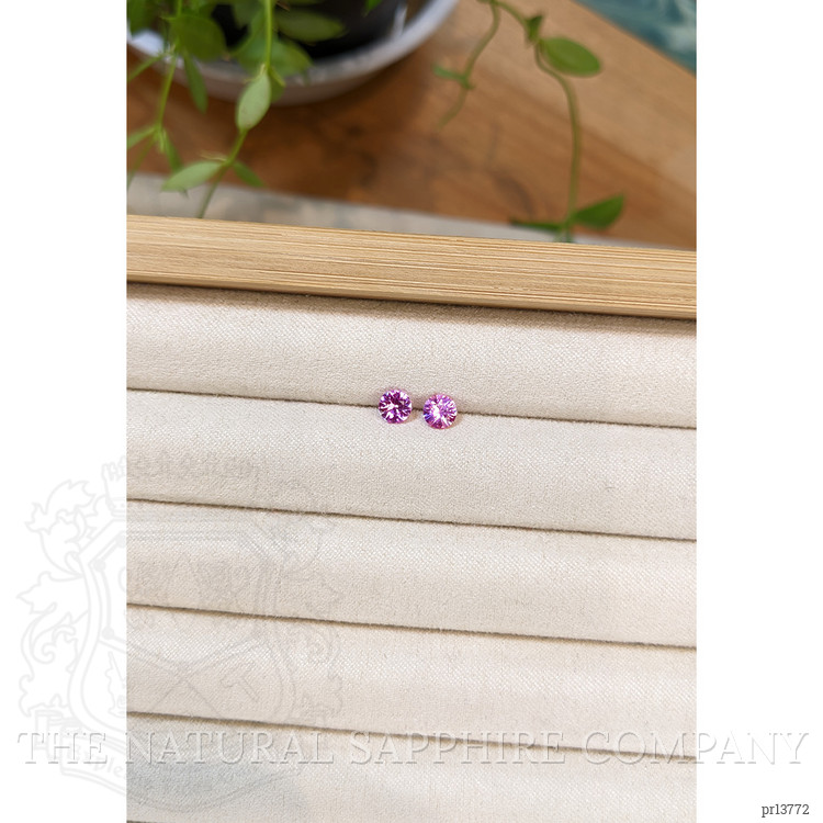 0.95 Ct.Tw. Purplish Pink Sapphire Pair from Ceylon (Sri Lanka)