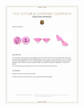 1.08&nbsp;Ct.Tw.Total Carat Weight Pink Sapphire Pair from Ceylon (Sri Lanka) Appraisal