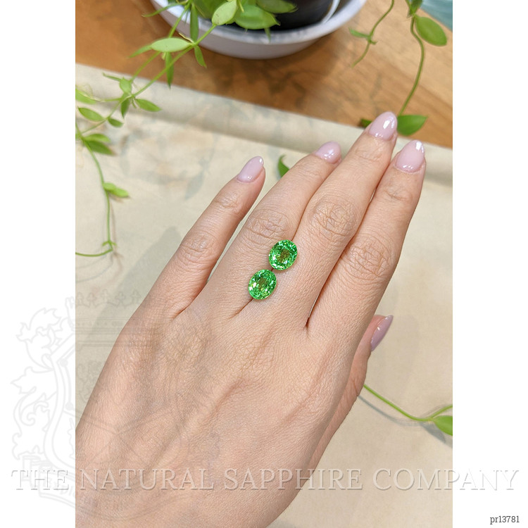 5.65 Ct.Tw. Tsavorite Garnet Pair from Tanzania