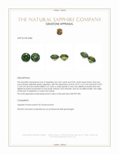 6.92 Ct.Tw.Total Carat Weight Yellowish Green Sapphire Pair from Ceylon (Sri Lanka) Appraisal