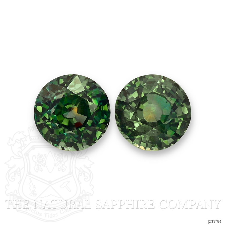 6.92 Ct.Tw. Yellowish Green Sapphire Pair from Ceylon (Sri Lanka)