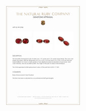 2.44 Ct.Tw.Total Carat Weight Ruby Pair from Mozambique Appraisal