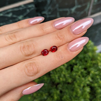 2.44 Ct.Tw.Total Carat Weight Ruby Pair from Mozambique Life Style