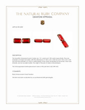 2.09&nbsp;Ct.Tw.Total Carat Weight Ruby Pair from Mozambique Appraisal