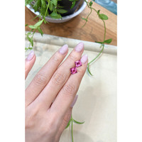 2.99 Ct.Tw.Total Carat Weight Purplish Pink Tourmaline Pair from Mozambique Life Style