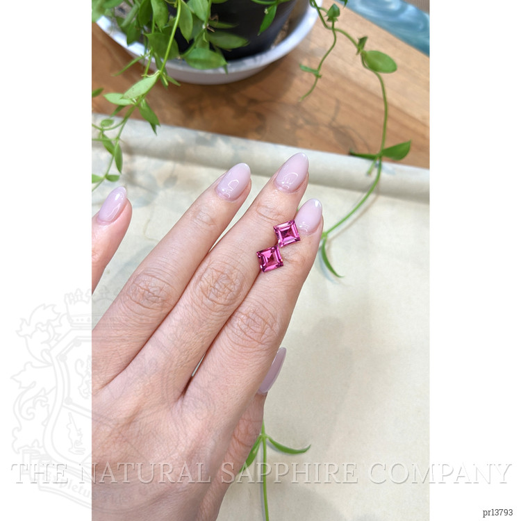 2.99 Ct.Tw. Purplish Pink Tourmaline Pair from Mozambique