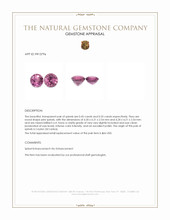 0.80&nbsp;Ct.Tw.Total Carat Weight Pink Spinel Pair from Ceylon (Sri Lanka) Appraisal