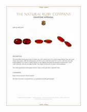 4.28 Ct.Tw.Total Carat Weight Ruby Pair from Mozambique Appraisal