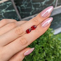 4.28 Ct.Tw.Total Carat Weight Ruby Pair from Mozambique Life Style