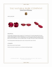2.52 Ct.Tw.Total Carat Weight Ruby Pair from Mozambique Appraisal