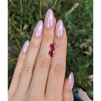 2.52 Ct.Tw.Total Carat Weight Ruby Pair from Mozambique Life Style
