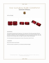 3.03 Ct.Tw.Total Carat Weight Ruby Pair from Mozambique Appraisal