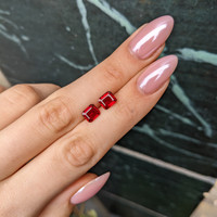 3.03 Ct.Tw.Total Carat Weight Ruby Pair from Mozambique Life Style