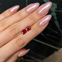 3.03&nbsp;Ct.Tw.Total Carat Weight Ruby Pair from Mozambique Life Style