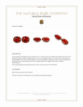 4.48 Ct.Tw.Total Carat Weight Ruby Pair from Mozambique Appraisal
