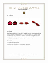 4.76&nbsp;Ct.Tw.Total Carat Weight Ruby Pair from Mozambique Appraisal