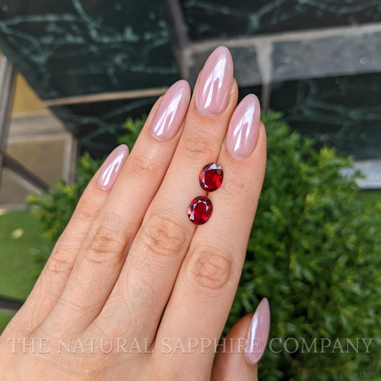 4.76 Ct.Tw. Ruby Pair from Mozambique