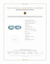1.48 Ct.Tw.Total Carat Weight Blue Aquamarine Pair from Brazil Scan Report