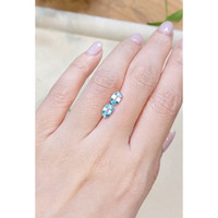 1.48&nbsp;Ct.Tw.Total Carat Weight Blue Aquamarine Pair from Brazil Life Style
