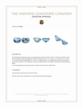1.81&nbsp;Ct.Tw.Total Carat Weight Blue Aquamarine Pair from Brazil Appraisal