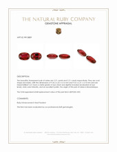 4.42 Ct.Tw.Total Carat Weight Ruby Pair from Mozambique Appraisal