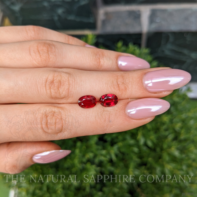 4.42 Ct.Tw. Ruby Pair from Mozambique