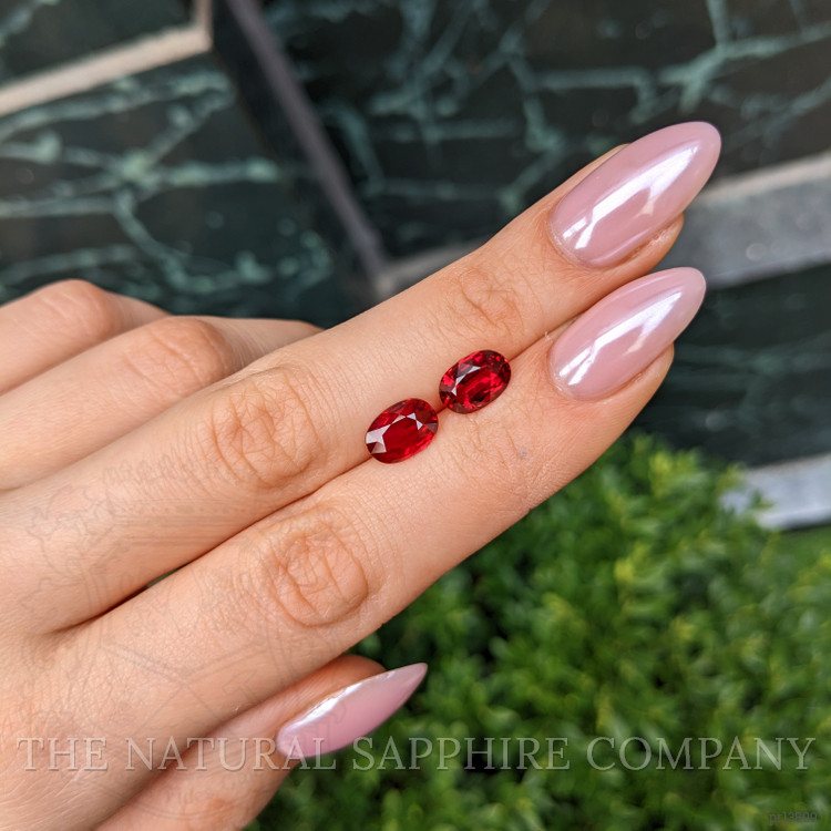 4.42 Ct.Tw. Ruby Pair from Mozambique