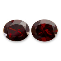 9.16 Ct.Tw.Total Carat Weight Orangish Red Garnet Pair from Tanzania Video