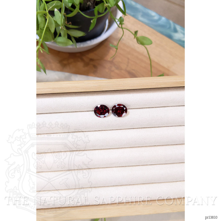 9.16 Ct.Tw. Orangish Red Garnet Pair from Tanzania