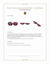 3.36 Ct.Tw.Total Carat Weight Purplish Pink Rhodolite Garnet Pair from Tanzania Appraisal