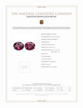3.36&nbsp;Ct.Tw.Total Carat Weight Purplish Pink Rhodolite Garnet Pair from Tanzania Scan Report