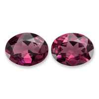 3.36 Ct.Tw.Total Carat Weight Purplish Pink Rhodolite Garnet Pair from Tanzania Video