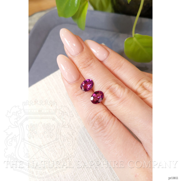 3.36 Ct.Tw. Purplish Pink Rhodolite Garnet Pair from Tanzania