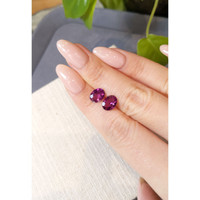 3.36&nbsp;Ct.Tw.Total Carat Weight Purplish Pink Rhodolite Garnet Pair from Tanzania Life Style